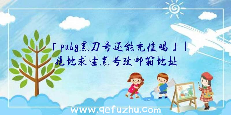 「pubg黑刀号还能充值吗」|绝地求生黑号改邮箱地址